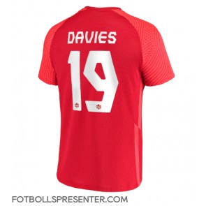 Kanada Alphonso Davies #19 Hemma Matchtröja VM 2022 Kortärmad
